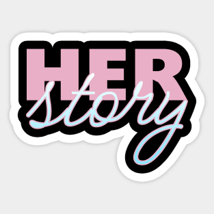Herstory womens history month trans pride flag Sticker